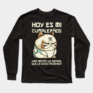 Feliz Cumpleanos Gatito Long Sleeve T-Shirt